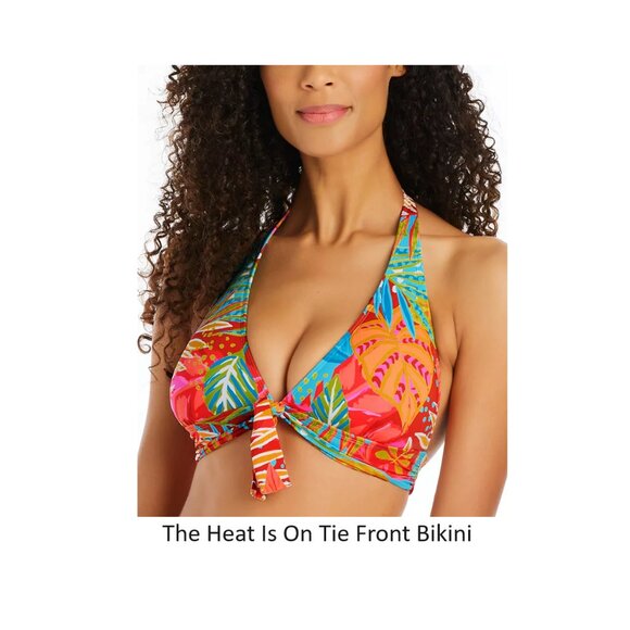 NWT Bleu Rod Beatty Women's Bikini Bandeau Top Multicolor Sz 4-36DD $100 12HL746 - Picture 5 of 9
